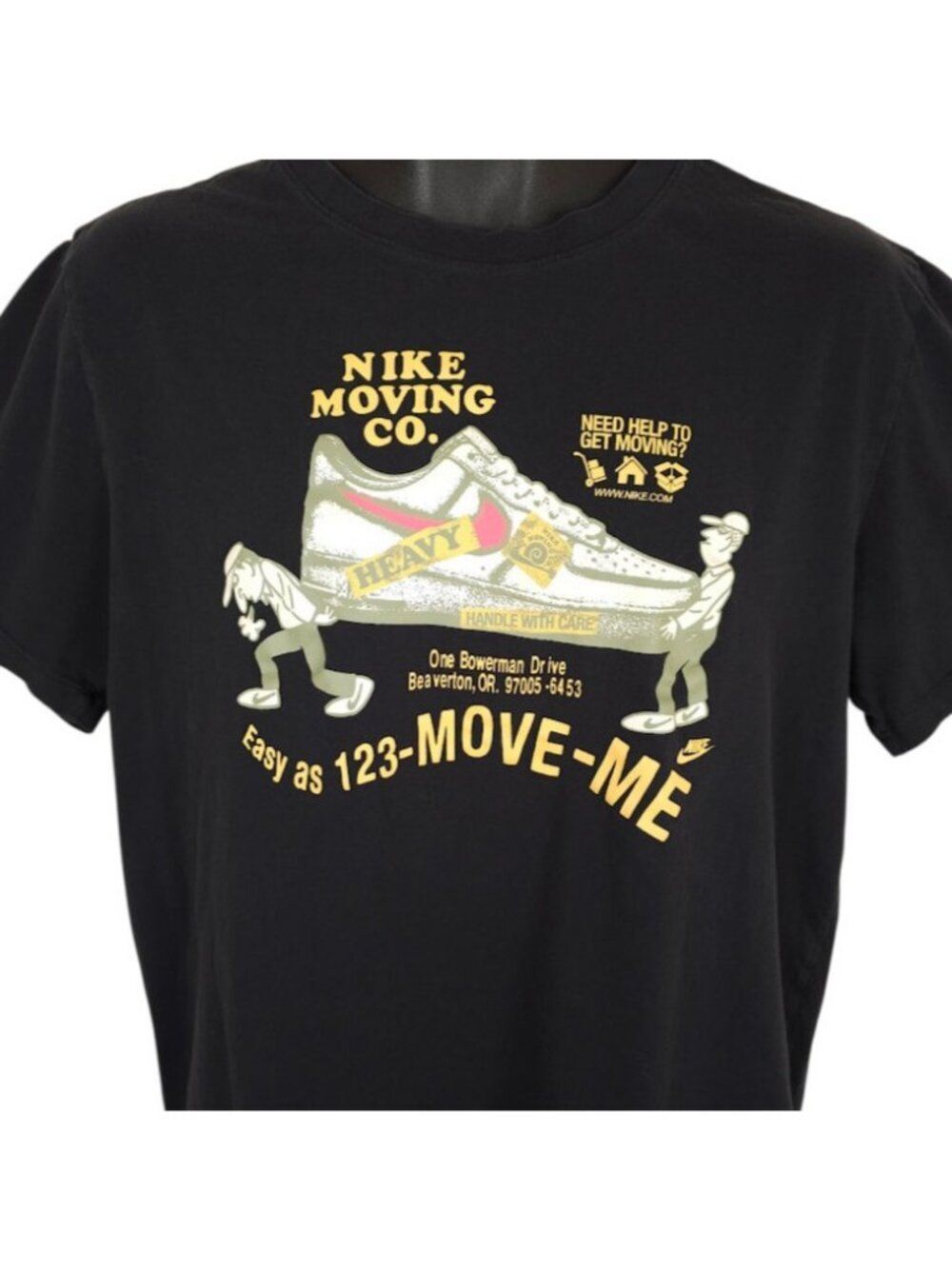 Nike Moving Company T Shirt Mens Size Large Black Streetwear